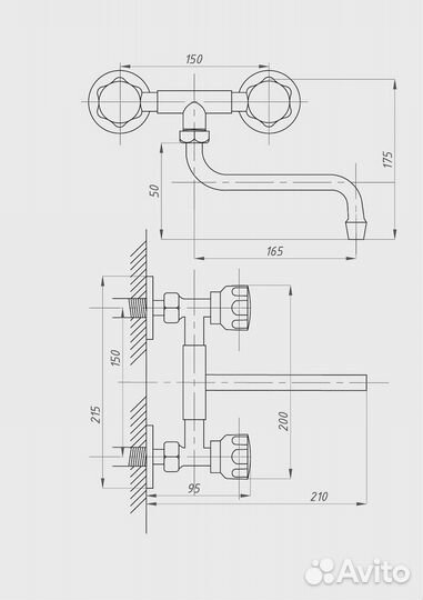 Смеситель для кухни псм psm-108-77 Хром