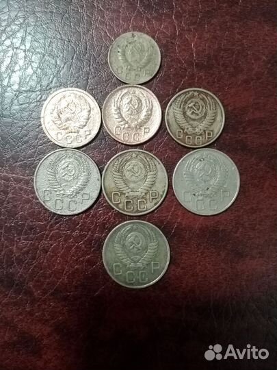 Монеты раннего СССР (10,15,20коп)