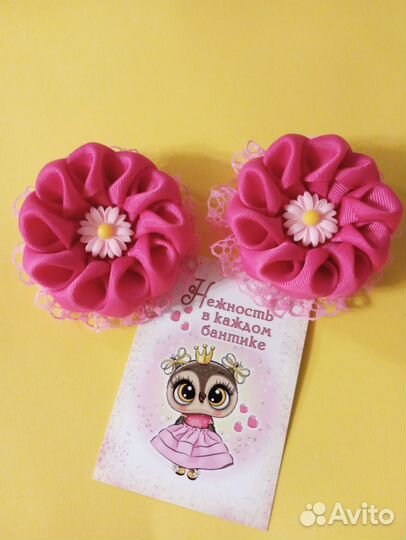 Бантики для волос ручной работы