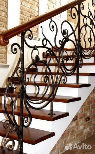 Лестница на металлическом каркасе дизайн 4183