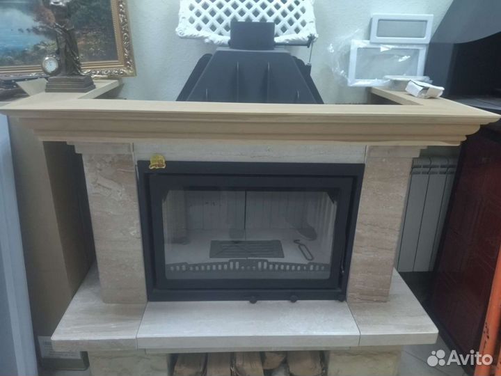 Печь отопительная камин на дровах