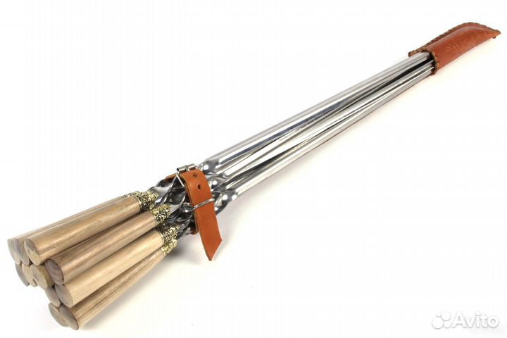 Шампура Дуб 6шт. в колчане из натуральной кожи