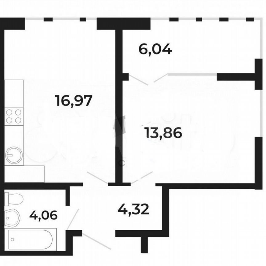 1-к. квартира, 42,2 м², 3/12 эт.