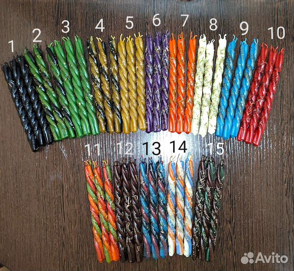 Свечи скрутки, восковые свечи, свеча