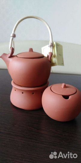 Сервиз чайный глиняный