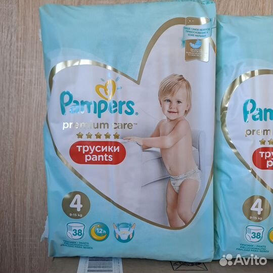 Подгузники трусики Pampers Premium 4(9-15кг) 76шт