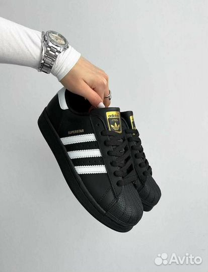 Кеды Кроссовки Adidas Superstar (Black)