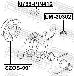 Палец поворотного кулака suzuki jimny SN413 199