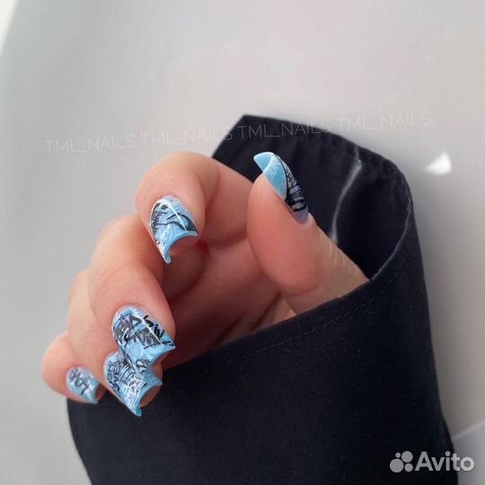 Маникюр гель лак наращивание