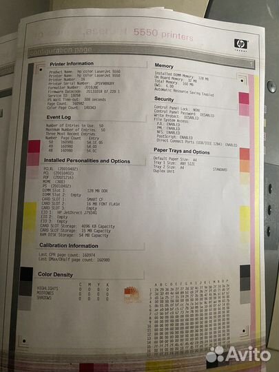 Принтер цветной hp 5550 dn