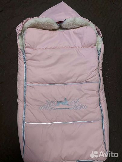 Зимний конверт-трансформер на натуральной овчине