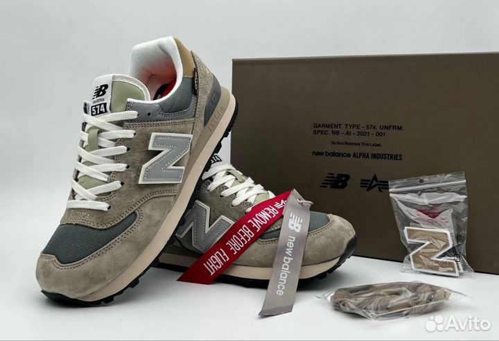 Кроссовки new balance 574 alpha industries