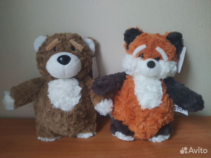 Мягкие игрушки новые мишка и красная панда