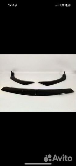 Сплиттер переднего бампера универсальный