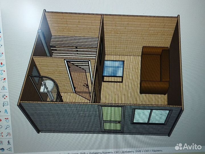 Баня бочка квадро