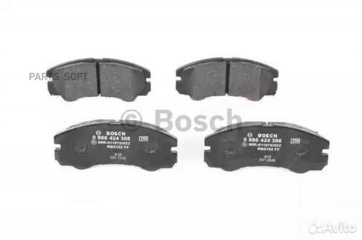 Bosch 0986424366 Колодки торм.пер