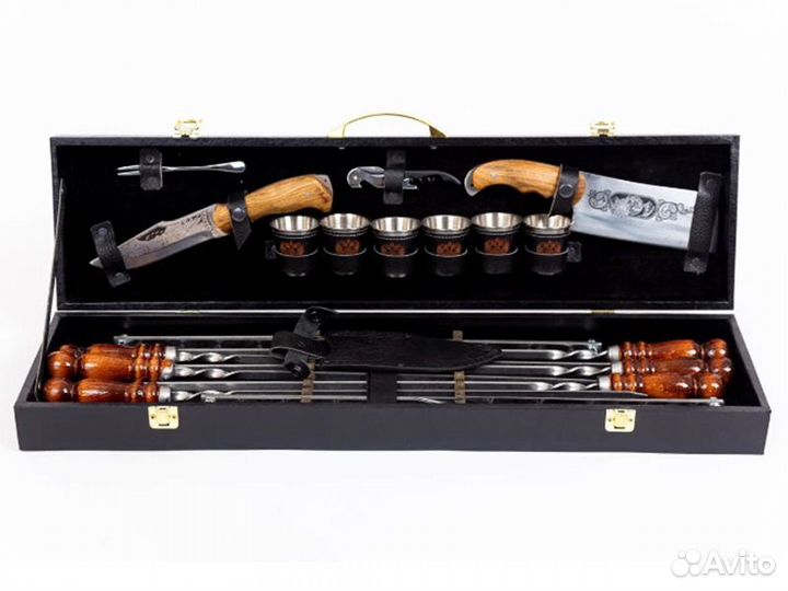 Шампура Шашлычный набор Подарок в кейсе чемодане