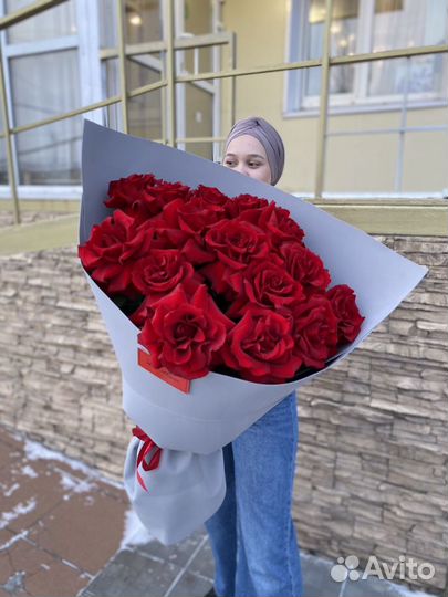 Цветы розы крупные