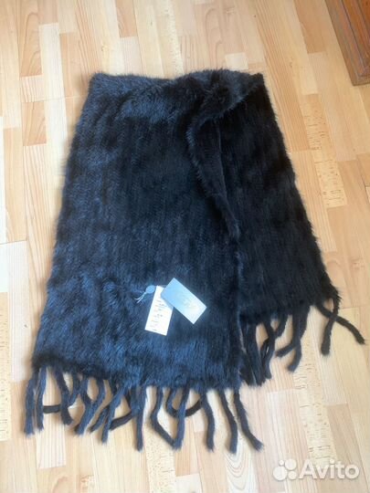 Палантин из норки большой - новый,175см