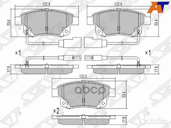 Колодки тормозные зад ford transit 06- ST-18196