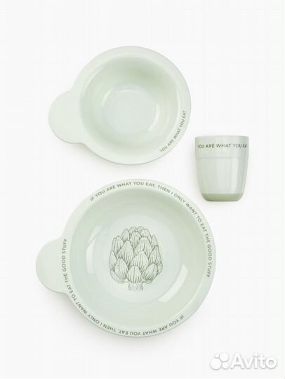 Набор посуды для детей Happy Baby olive