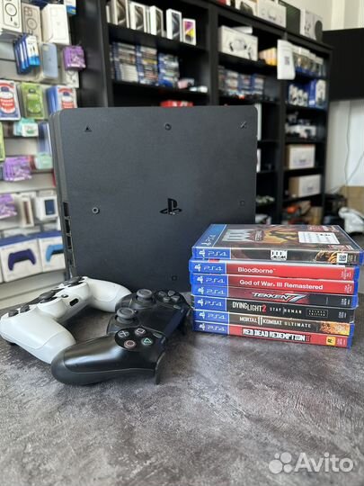 Sony PS4 Slim 1tb (2216b) +игры