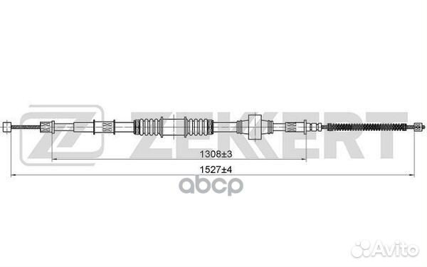 Трос стояночного тормоза задн. прав. Mitsubishi