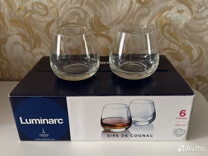 Бокалы для коньяка новые Luminarc