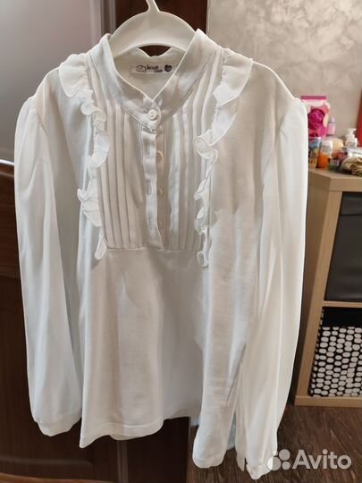 Блузка белая школьная 134