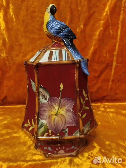 Чайница Попугай 60 г. Майолика Европа