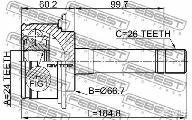 Febest 2210-SPM шрус 2210-SPM