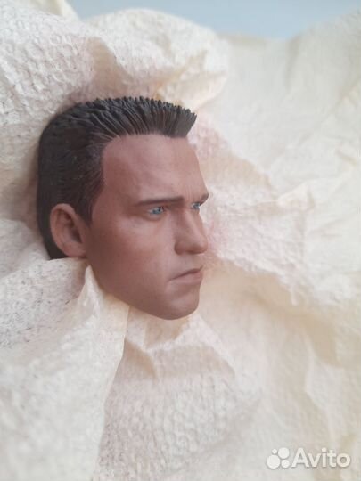 Голова Шварцнегера на экшен тело