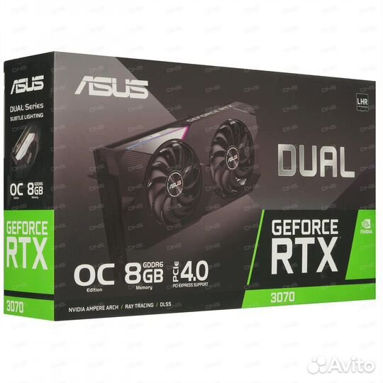 Видеокарта asus GeForce RTX 3070 Dual V2 OC Editio