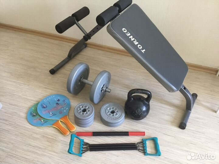 Гриф и блины для гантелей