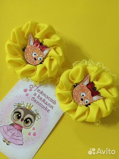 Бантики для волос ручной работы