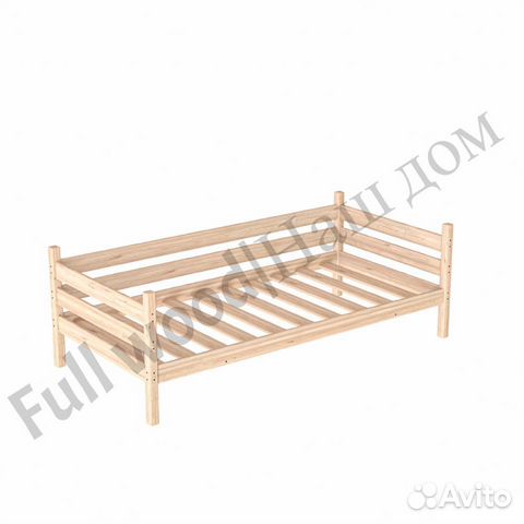 Кровать односпальная деревянная с бортами от