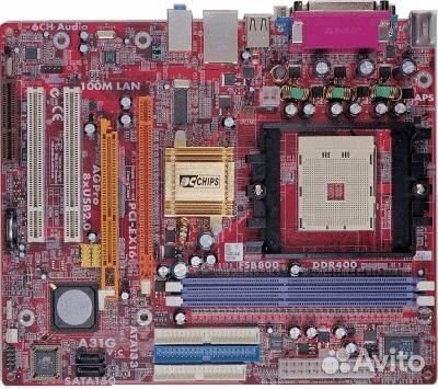 Материнская плата pcchips A31G (V1.0) + процессор