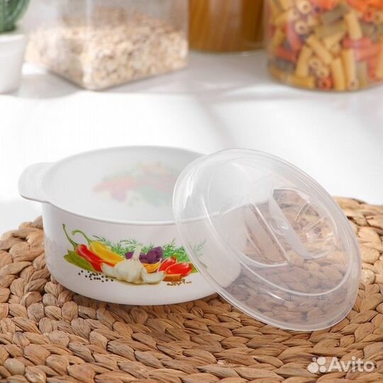 Кастрюля для свч-печи, 0,7 л, цвет микс