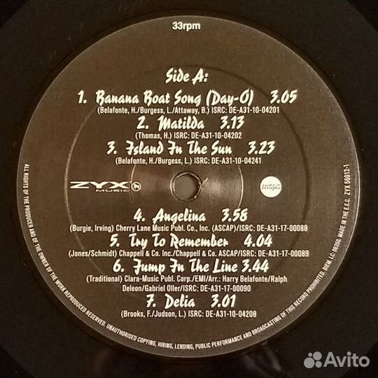 Виниловая пластинка Harry Belafonte — best OF harr