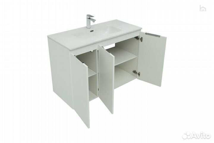 Тумба под раковину для ванной 100 (3 дверцы) Алвит