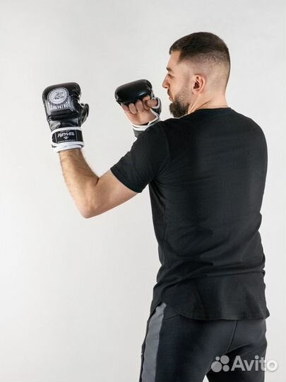 Перчатки для мма Reyvel Панкратион (черные) (L)