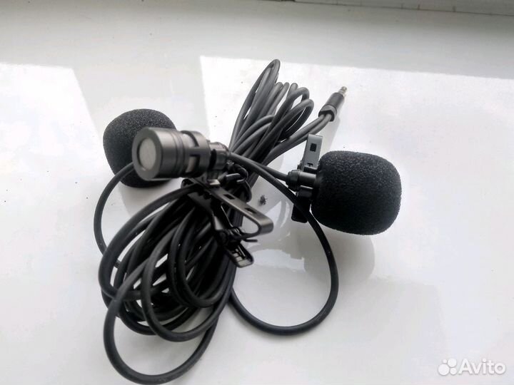 Микрофон петличный Philips, стерео