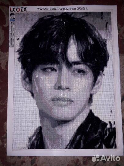 Алмазная мозайка 40*50 Тэхен из BTS