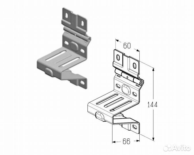 Кронштейн для секционных ворот Alutech