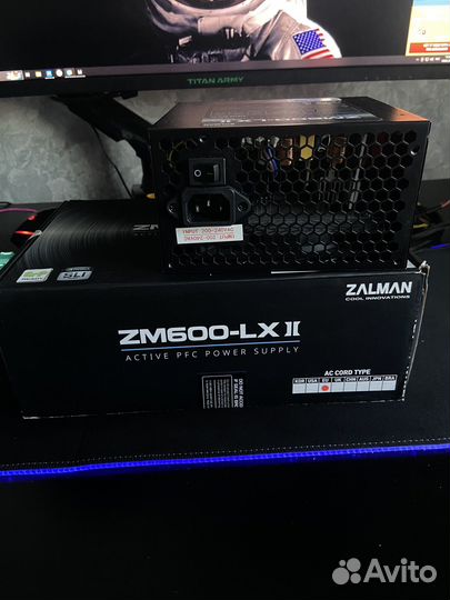 Блок питания zalman ZM600-lxii ZM600-lxii черный