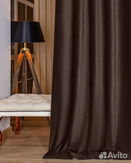 Шторы бархат Богема Коралл