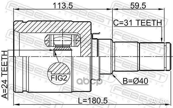 Шрус внутренний 0511-gjatlh Febest