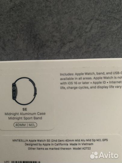 Часы apple watch se 40 mm