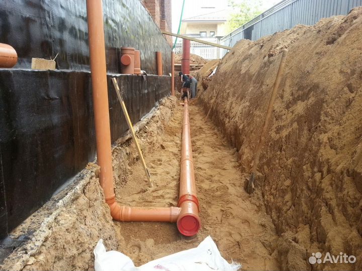 Дренажные трубы. водоотведение. дренаж