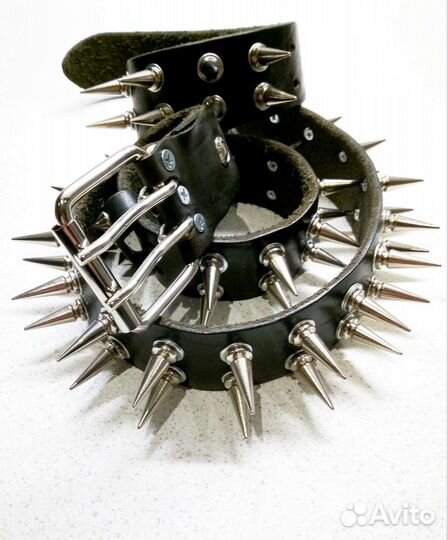 DIY Кожаный ремень / пояс с длинными шипами 25 мм